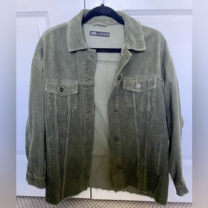 Zara Corduroy Shirt Jacket, size S